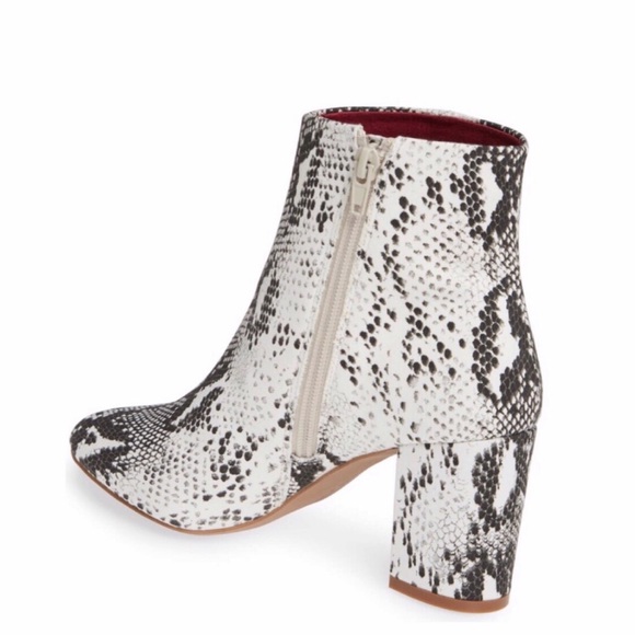 • 5X H P • Micro Suede Snake Print Vegan Booties - Picture 4 of 5